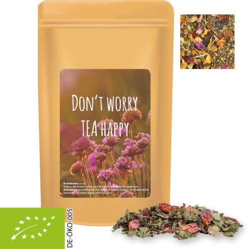 Bio Kräutertee Glücksgefühle, ca. 40g, Standbeutel Midi