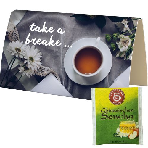 Beuteltee Chinesischer Sencha, ca. 1,75g, Werbekarte gefaltet