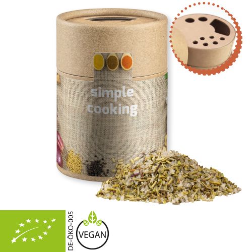 Bio Gewürzmischung Kräutersalz, ca. 80g, Kraftpapierstreuer Midi