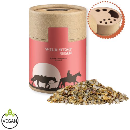 Gewürzmischung Kräuter-Steakgewürz, ca. 45g, Kraftpapierstreuer Midi