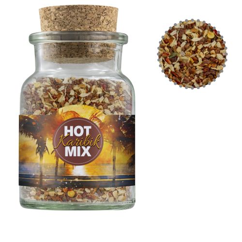 Gewürzmischung HOT Karibik Mix, ca. 60g, Korkenglas