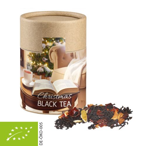 Bio Weihnachts Schwarztee, ca. 45g, Kraftpapierdose Midi