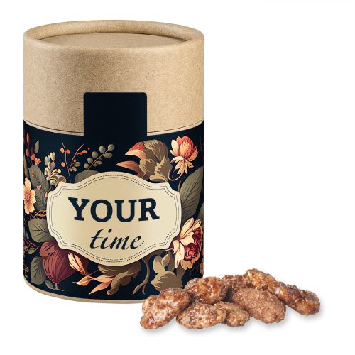 Feuergebrannte Mandeln (vegan), ca. 80g, Kraftpapierdose Midi