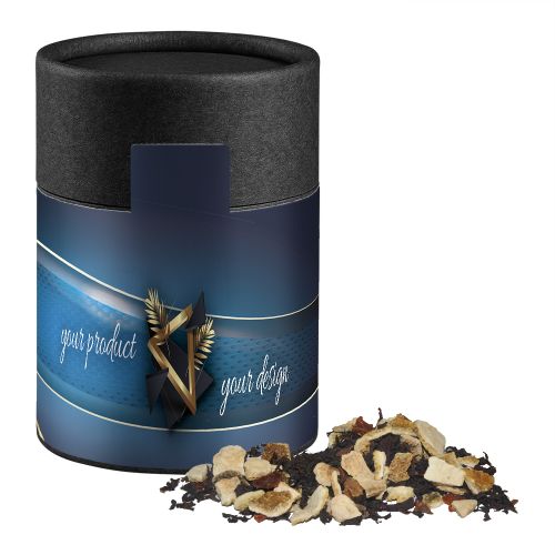 Wintertage Tee, ca. 50g, Kraftpapierdose Midi schwarz