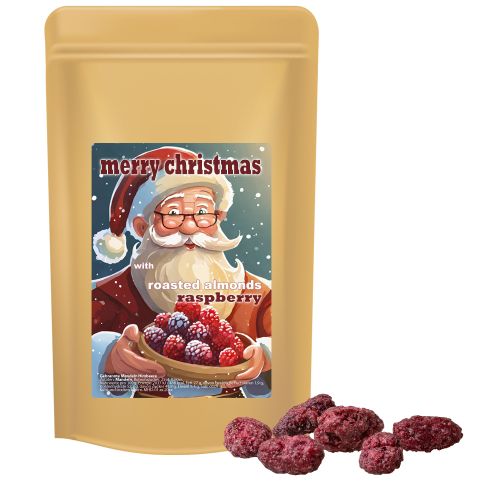 Gebrannte Mandeln Himbeere (vegan), ca. 80g, Standbeutel Midi