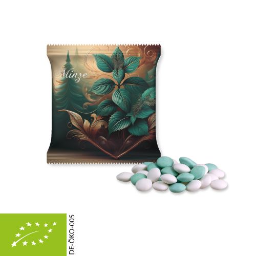 Bio Mint Schokolinsen (vegan), ca. 7g, Mini-Tüte
