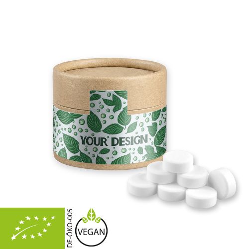 Bio Pfefferminz Drops (vegan), ca. 40g, Kraftpapierdose Mini