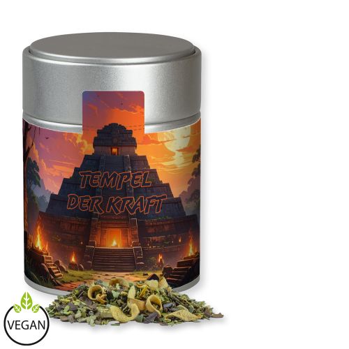 Matetee Orange, ca. 40g, Metalldose Midi silber